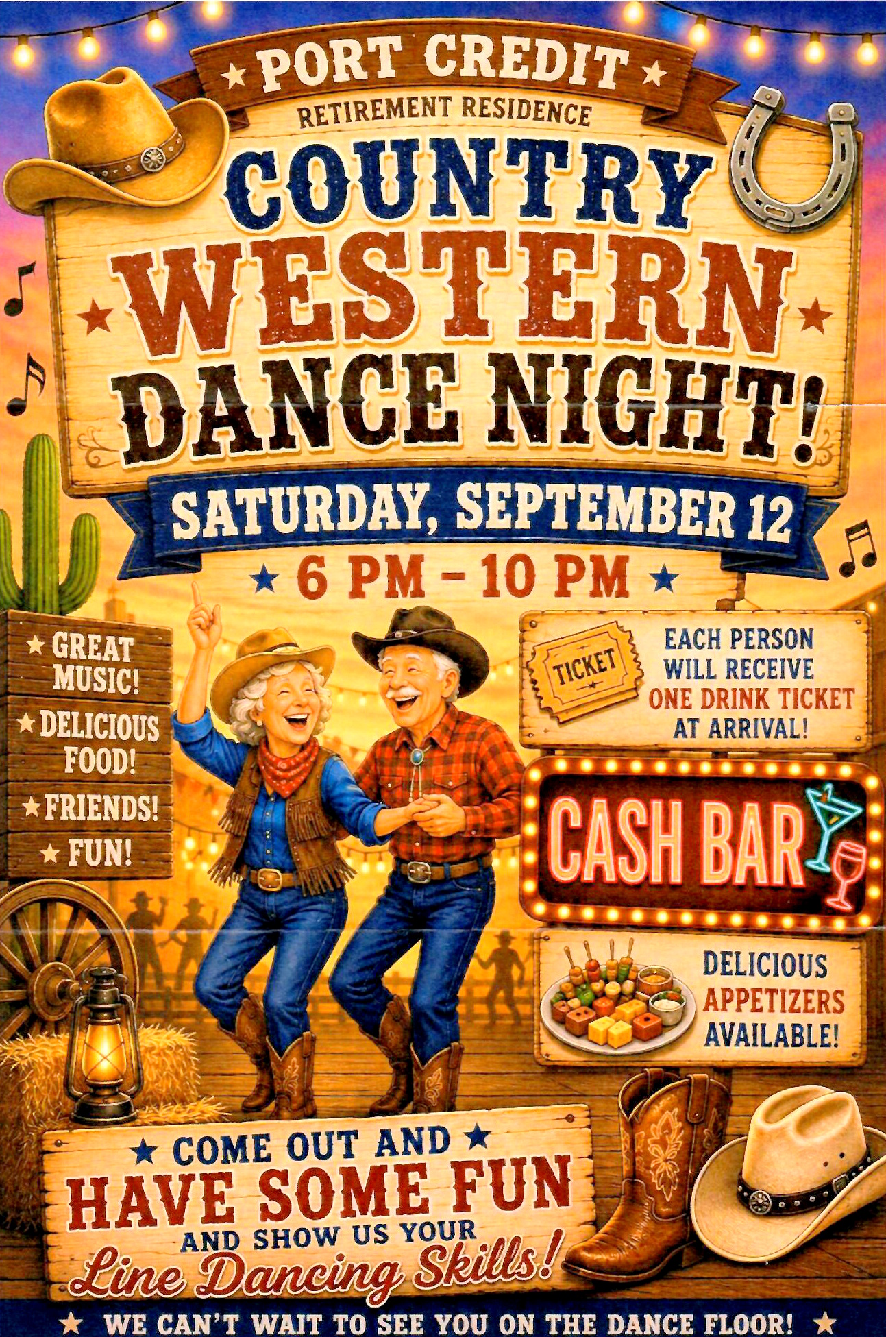Country Western Dance Night 12 Sep 2026 image source: Port Credit Residences